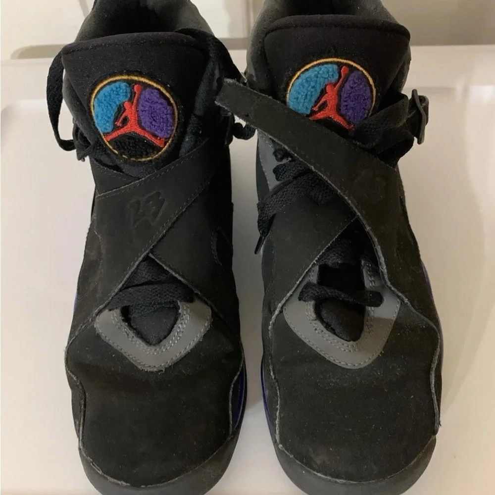 Nike air Jordan 8‎ retro size 6Y aqua Sneakers Black 305368-025